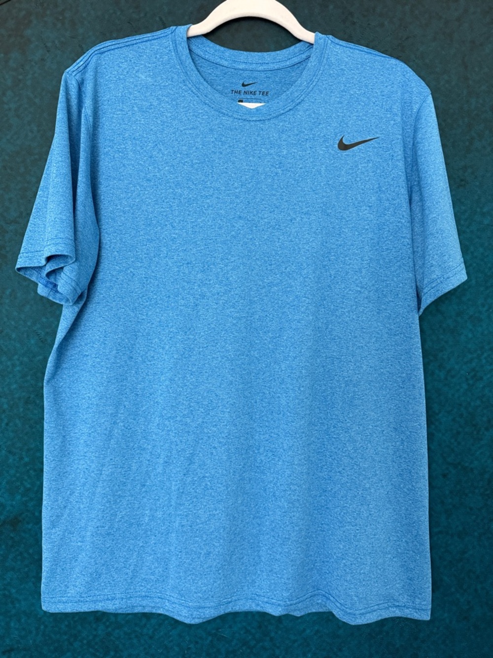 Nike Men’s Heathered Light Blue Short-Sleeve Crew Tee